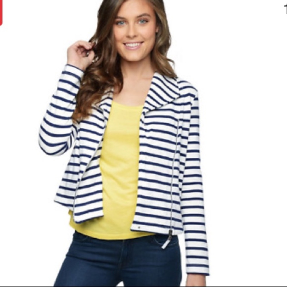 Splendid Vista Navy and White moto jacket